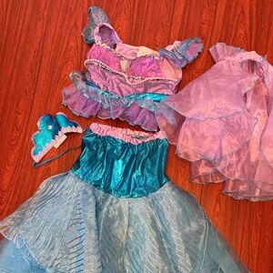 Sparkling Mermaid Costume Set for Kids - purple Pink and Blue